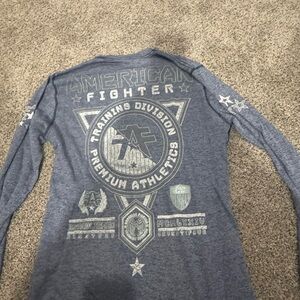 American Fighter Blue Long Sleeve Tee